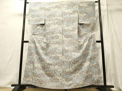 平和屋着物■上質な小紋　草花文　正絹　逸品　CABI1924oy