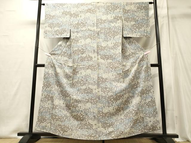 平和屋着物■上質な小紋　草花文　正絹　逸品　CABI1924oy