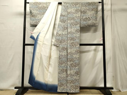 平和屋着物■上質な小紋　草花文　正絹　逸品　CABI1924oy