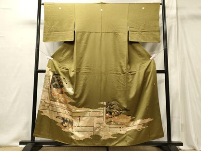 平和屋着物■豪華色留袖　作家物　孔雀花松文　金銀彩　正絹　逸品　CABI1926oy