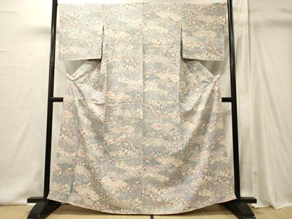 平和屋着物■上質な小紋　雲取り吉祥花文　正絹　逸品　CABI1927oy