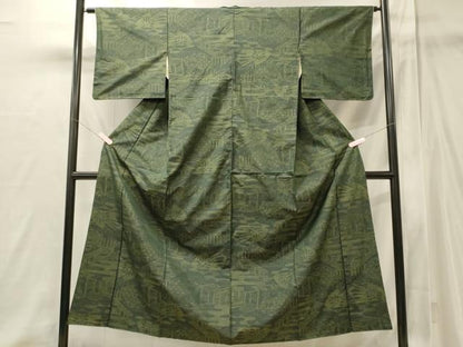 平和屋着物■本場大島紬　地紙花文　正絹　逸品　未使用　CABI1928oy