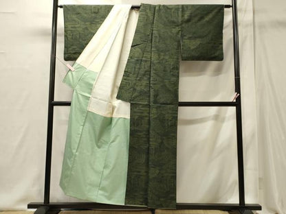 平和屋着物■本場大島紬　地紙花文　正絹　逸品　未使用　CABI1928oy