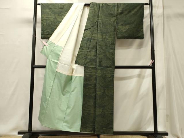 平和屋着物■本場大島紬　地紙花文　正絹　逸品　未使用　CABI1928oy
