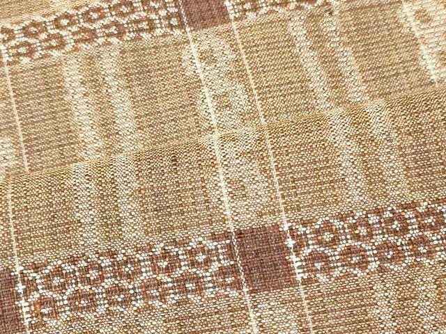 平和屋着物■上質な紬　幾何学文　正絹　逸品　CABI1929oy