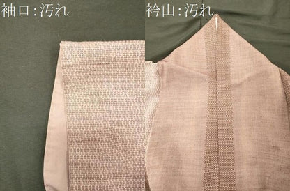 平和屋着物■上質な紬　100亀甲　間道　正絹　逸品　CABI1934oy
