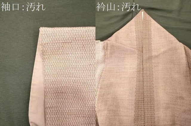 平和屋着物■上質な紬　100亀甲　間道　正絹　逸品　CABI1934oy