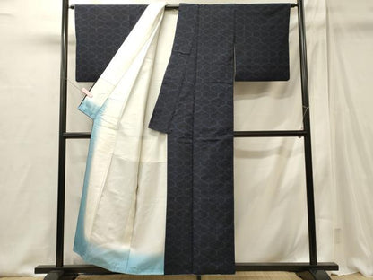 平和屋着物■上質な紬　幾何学文　正絹　逸品　CABI1950oy
