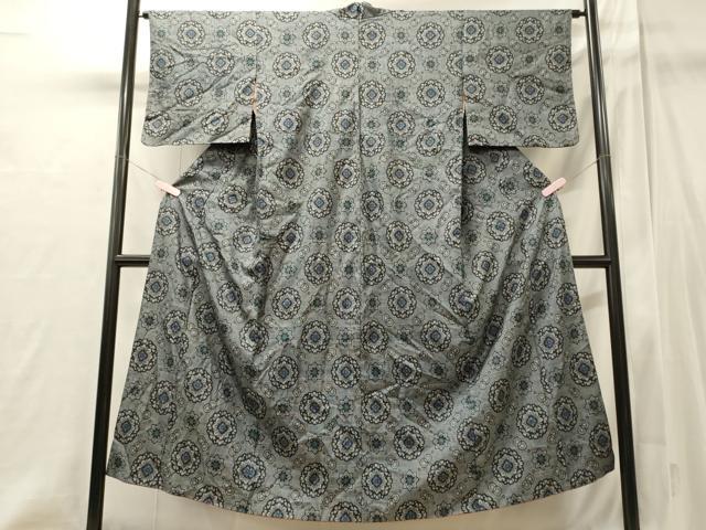 平和屋着物■上質な紬　舞花文　正絹　逸品　CABI1952oy
