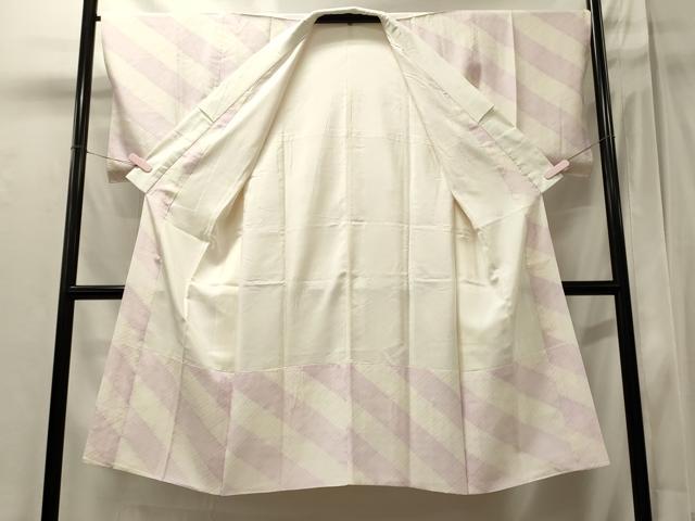 平和屋着物■長襦袢　袷　斜線文　正絹　逸品　CABI1953oy
