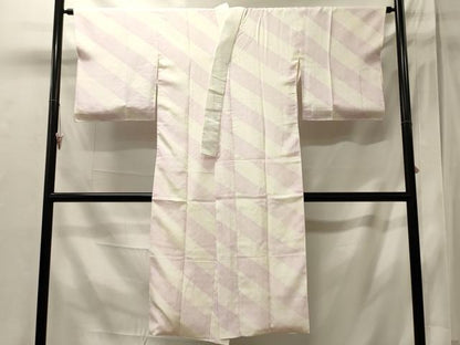 平和屋着物■長襦袢　袷　斜線文　正絹　逸品　CABI1953oy