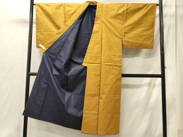 平和屋着物□男性 紬 横段文 正絹 逸品 CABI1956oy