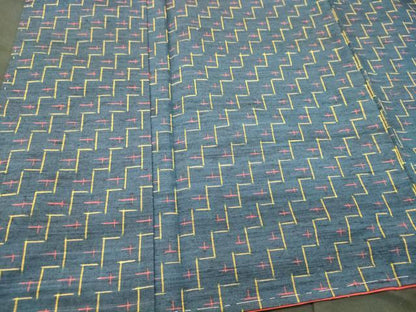 平和屋着物■上質な紬　幾何学文　正絹　逸品　未使用　CABI1957oy