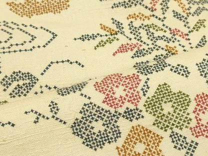 平和屋着物■上質な紬　流水花松文　正絹　逸品　CABI1958oy