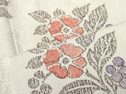 平和屋着物■上質な小紋　草花文　暈し染め　正絹　逸品　未使用　CABI1974oy