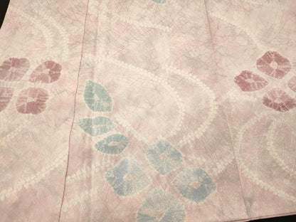 平和屋着物■上質な小紋　流線草花文　正絹　逸品　CABI1975oy