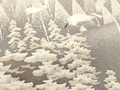 平和屋着物■訪問着　飛鶴樹林文　暈し染め　正絹　逸品　未使用　CABI1976oy