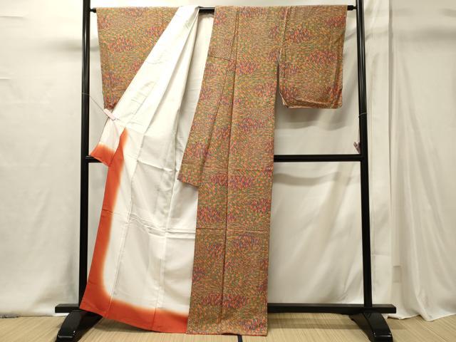 平和屋着物■上質な小紋　切嵌吉祥文　正絹　逸品　未使用　CABI1977oy