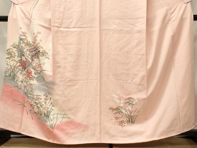 平和屋着物■訪問着　風景草花文　暈し染め　正絹　逸品　未使用　CABI1987oy