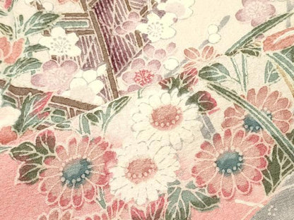 平和屋着物■訪問着　風景草花文　暈し染め　正絹　逸品　未使用　CABI1987oy