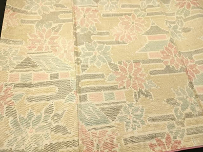 平和屋着物■上質な紬　風景花文　正絹　逸品　未使用　CABI1992oy