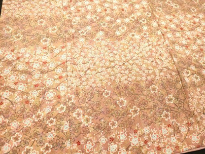 平和屋着物■上質な小紋　枝桜文　暈し染め　正絹　逸品　未使用　CABI1993oy