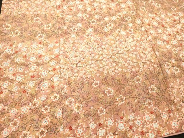 平和屋着物■上質な小紋　枝桜文　暈し染め　正絹　逸品　未使用　CABI1993oy