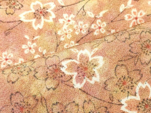 平和屋着物■上質な小紋　枝桜文　暈し染め　正絹　逸品　未使用　CABI1993oy
