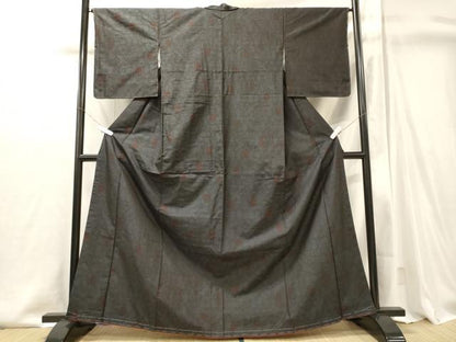 平和屋着物■本場大島紬　枝花文　正絹　逸品　未使用　CABI1995oy