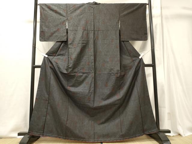 平和屋着物■本場大島紬　枝花文　正絹　逸品　未使用　CABI1995oy