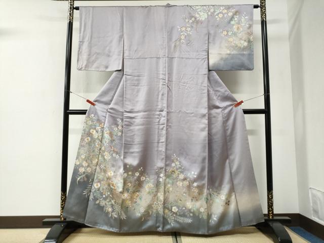 平和屋着物●訪問着　鳳凰更紗草花文　暈し染め　金彩　高島屋扱い　正絹　逸品　CABI2004yc