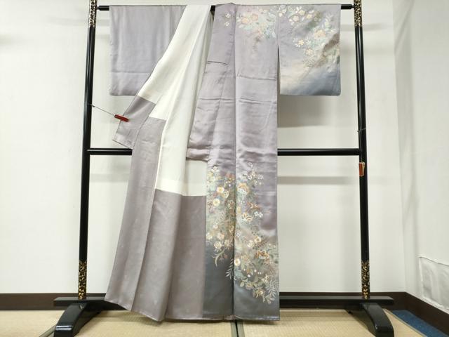 平和屋着物●訪問着　鳳凰更紗草花文　暈し染め　金彩　高島屋扱い　正絹　逸品　CABI2004yc