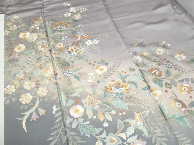 平和屋着物●訪問着　鳳凰更紗草花文　暈し染め　金彩　高島屋扱い　正絹　逸品　CABI2004yc