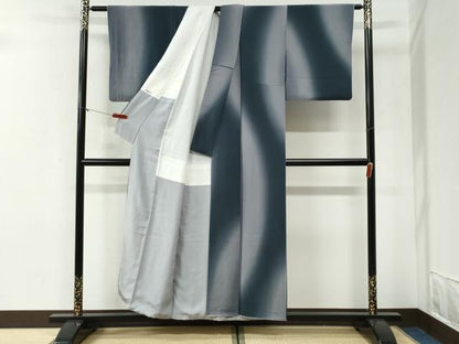 平和屋着物●上質な小紋　霞文　暈し染め　正絹　逸品　CABI2009yc