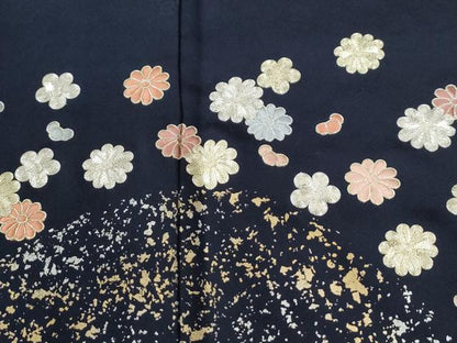 平和屋着物●訪問着　駒刺繍　舞花文　金銀彩　正絹　逸品　CABI2016yc