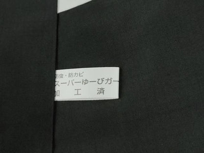 平和屋着物●本場縞大島紬　訪問着　泥染め　地空き　短冊重ね吉祥文　薩摩染織謹製　証紙付き　正絹　逸品　CABI2017yc