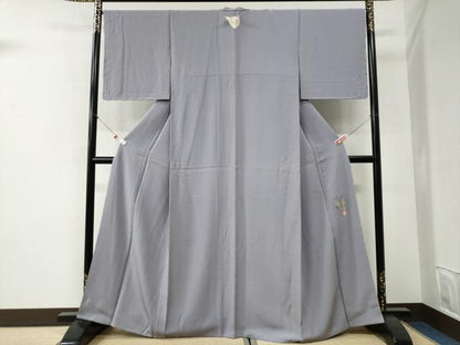 平和屋着物●本草木染作家　圓啓　色無地　牡丹鼠色　正絹　逸品　未使用　CABI2023yc
