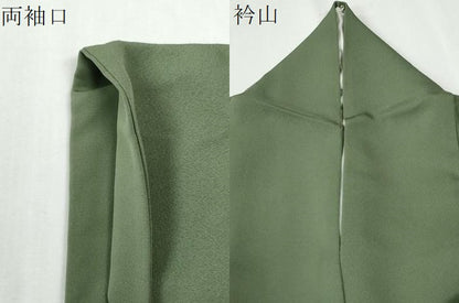 平和屋着物●豪華色留袖　人物風景地紋　松葉色　正絹　逸品　CABI2024yc