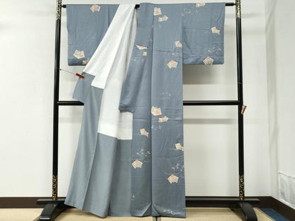 平和屋着物●上質な小紋　吉祥花唐草文　金彩　正絹　逸品　CABI2027yc