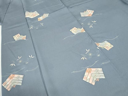 平和屋着物●上質な小紋　吉祥花唐草文　金彩　正絹　逸品　CABI2027yc
