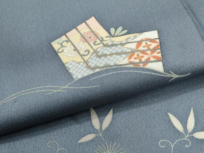 平和屋着物●上質な小紋　吉祥花唐草文　金彩　正絹　逸品　CABI2027yc