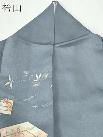 平和屋着物●上質な小紋　吉祥花唐草文　金彩　正絹　逸品　CABI2027yc