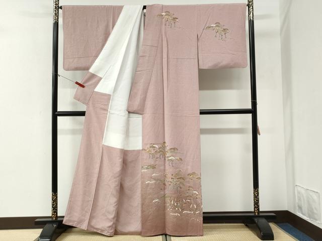 平和屋着物●訪問着　浜松舟文　暈し染め　金彩　正絹　逸品　CABI2031yc