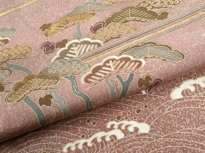 平和屋着物●訪問着　浜松舟文　暈し染め　金彩　正絹　逸品　CABI2031yc