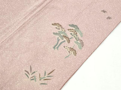 平和屋着物●訪問着　浜松舟文　暈し染め　金彩　正絹　逸品　CABI2031yc