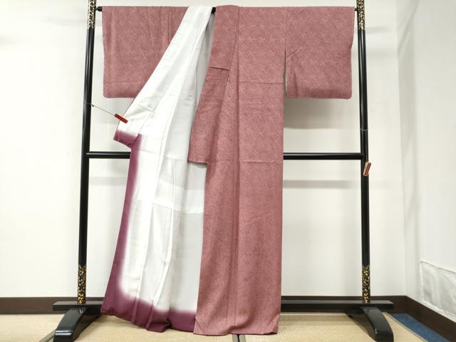 平和屋着物●大変加工の良い総絞り小紋　正絹　逸品　未使用　CABI2032yc