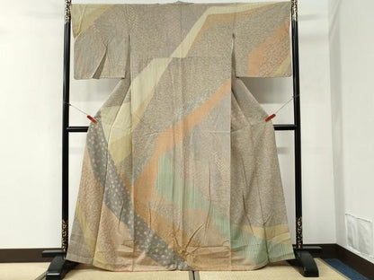 平和屋着物●訪問着　宝尽くし草花文　正絹　逸品　CABI2034yc