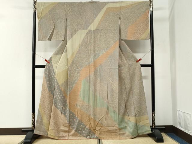 平和屋着物●訪問着　宝尽くし草花文　正絹　逸品　CABI2034yc