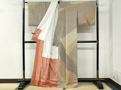 平和屋着物●訪問着　宝尽くし草花文　正絹　逸品　CABI2034yc