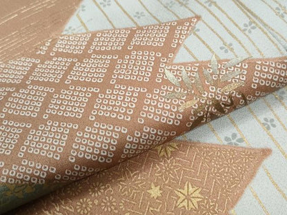 平和屋着物●訪問着　刺繍　吉祥枝垂れ花文　暈し染め　金彩　正絹　逸品　未使用　CABI2035yc